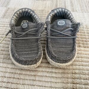 Hey Dude Kids Gray Knit Slip-On Sneakers